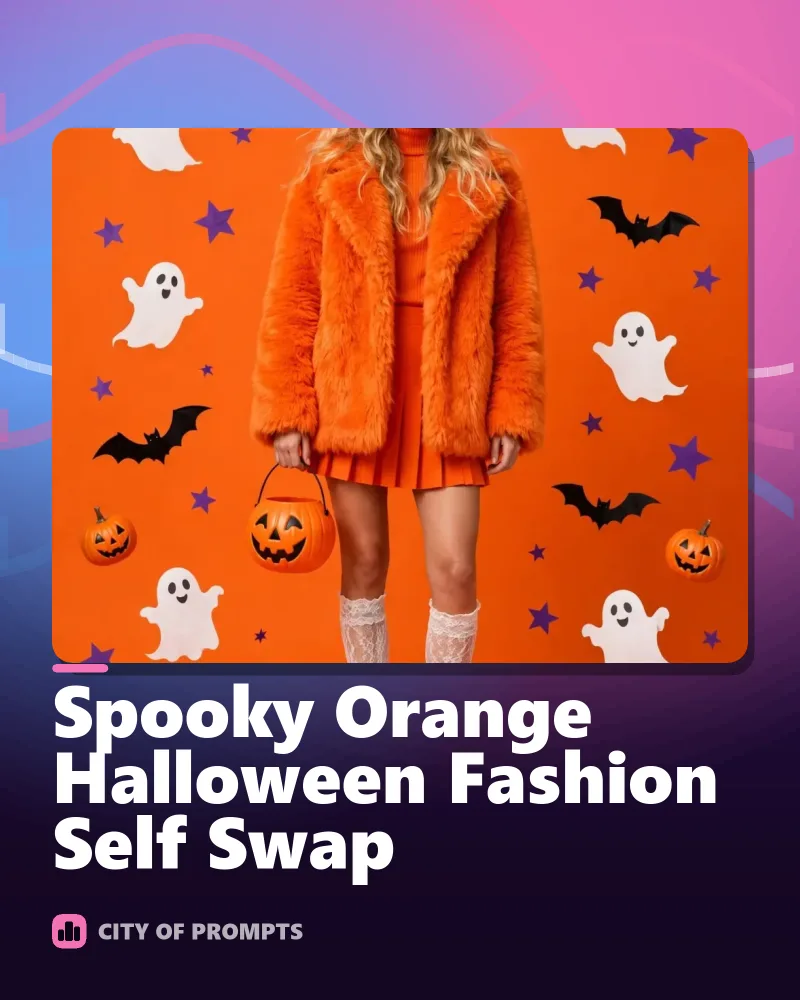 Cover image for Spooky Orange Halloween Fashion Self Swap