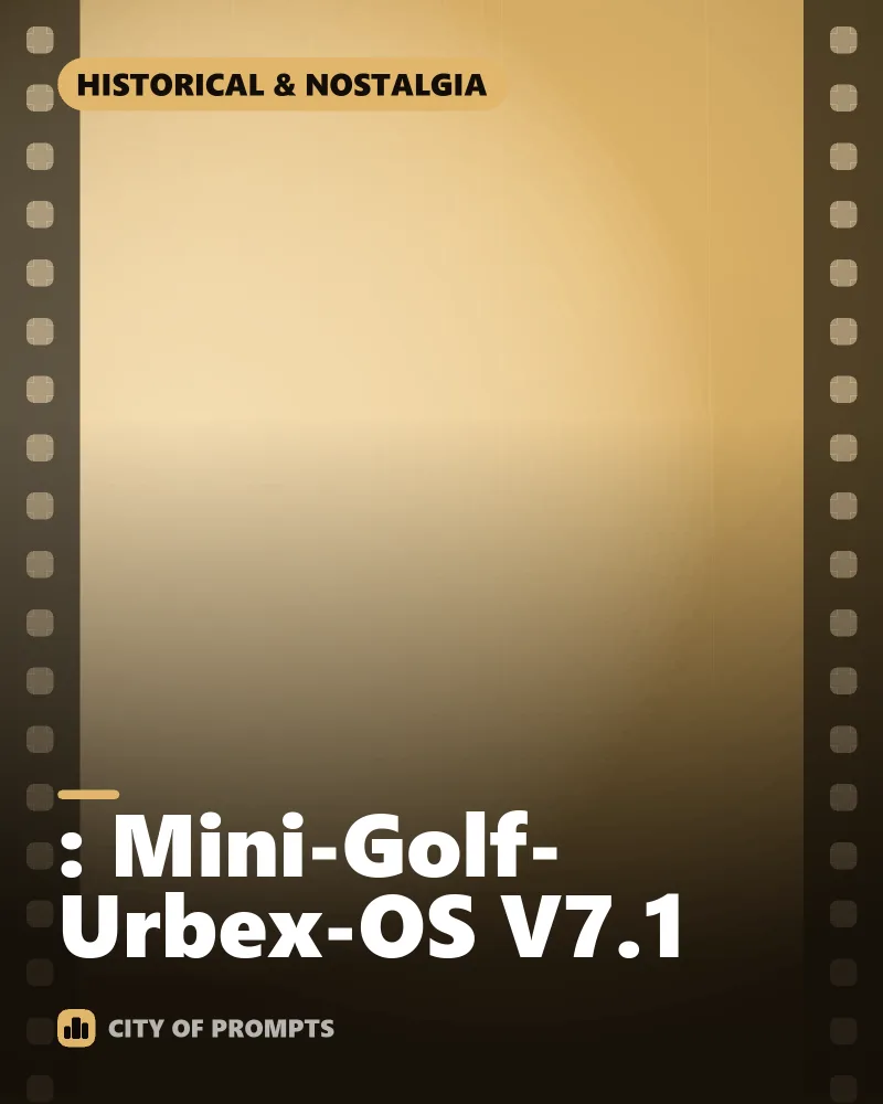 Cover image for : Mini-Golf-Urbex-OS V7.1