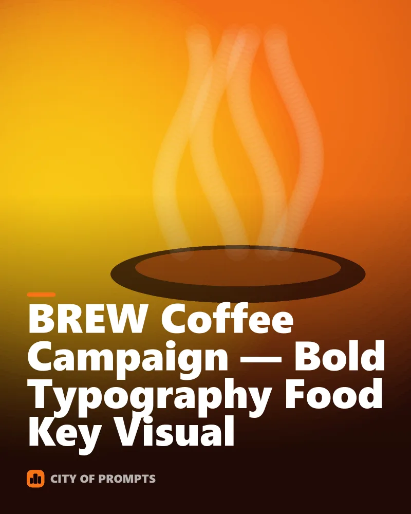 Cover image for BREW Coffee Campaign — Bold Typography Food Key Visual