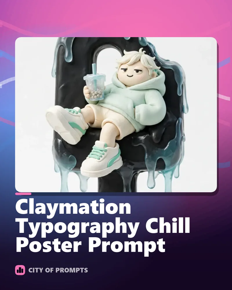 Cover image for Claymation Typography Chill Poster Prompt