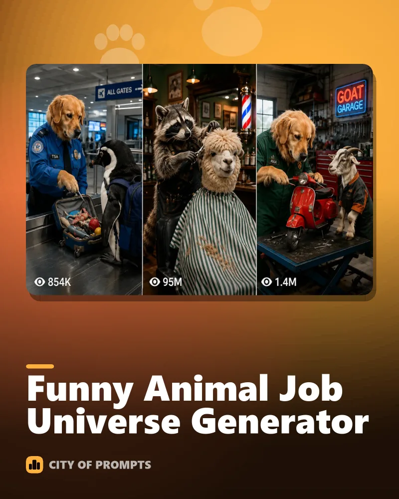 Cover image for Funny Animal Job Universe Generator