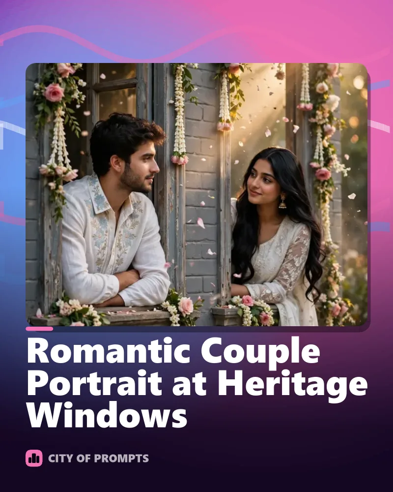 Cover image for Romantic Couple Portrait at Heritage Windows