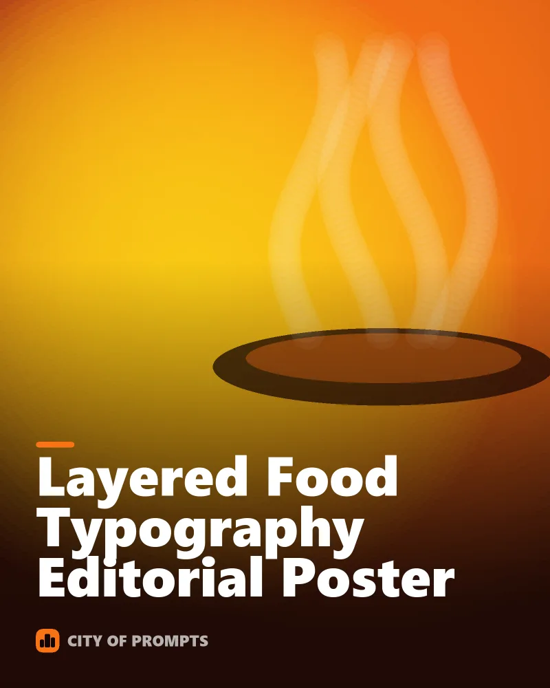 Cover image for Layered Food Typography Editorial Poster