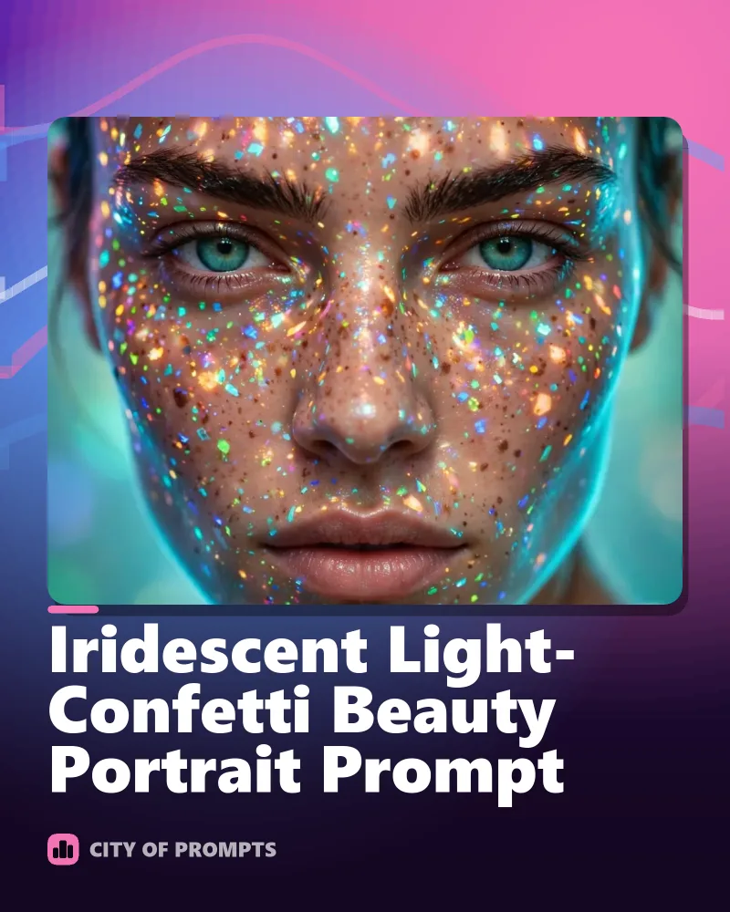 Cover image for Iridescent Light-Confetti Beauty Portrait Prompt