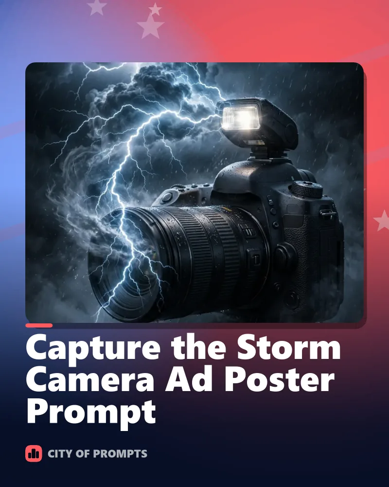 Cover image for Capture the Storm Camera Ad Poster Prompt