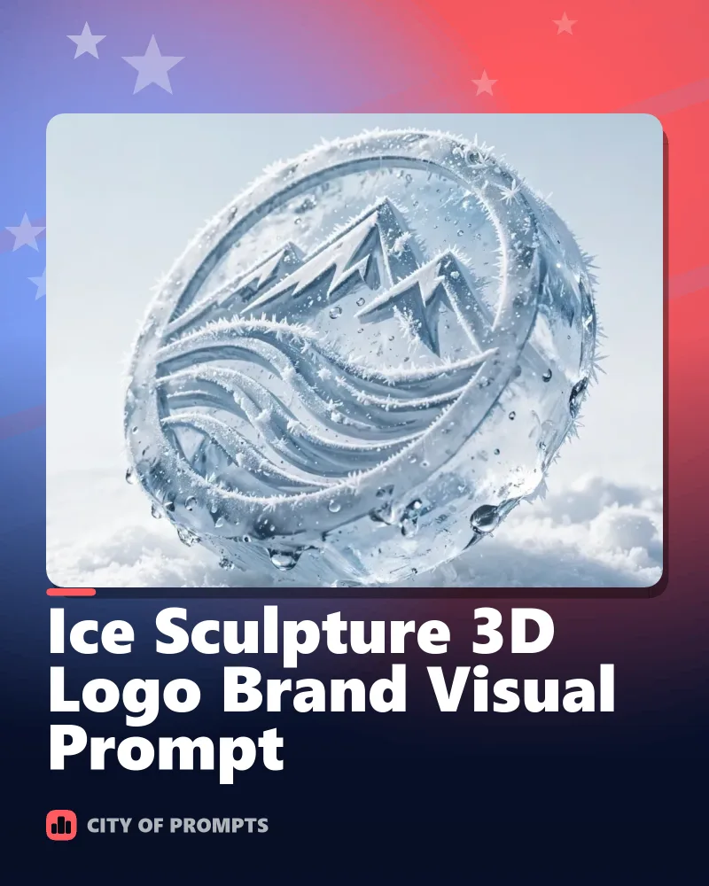 Cover image for Ice Sculpture 3D Logo Brand Visual Prompt