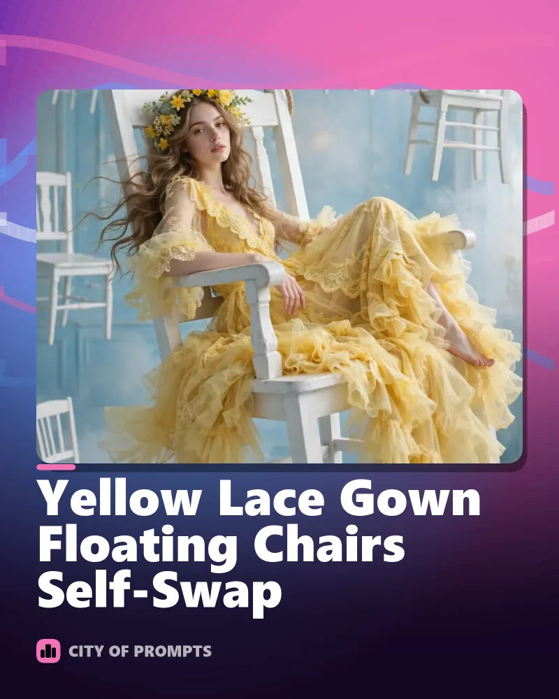 Cover image for Yellow Lace Gown Floating Chairs Self-Swap