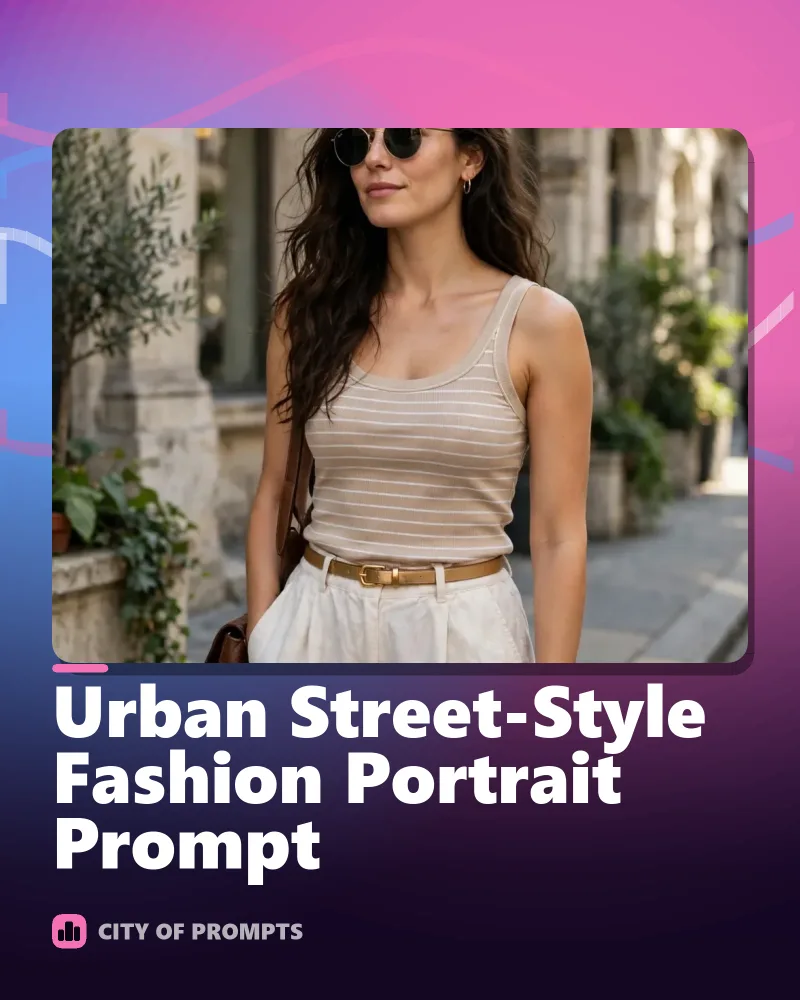 Cover image for Urban Street-Style Fashion Portrait Prompt