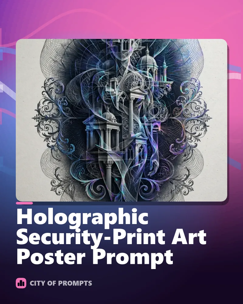 Cover image for Holographic Security-Print Art Poster Prompt