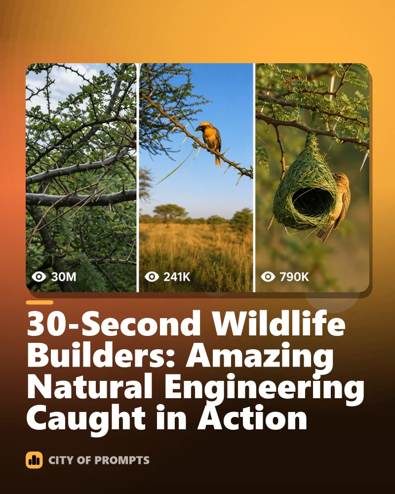 Cover image for 30-Second Wildlife Builders: Amazing Natural Engineering Caught in Action