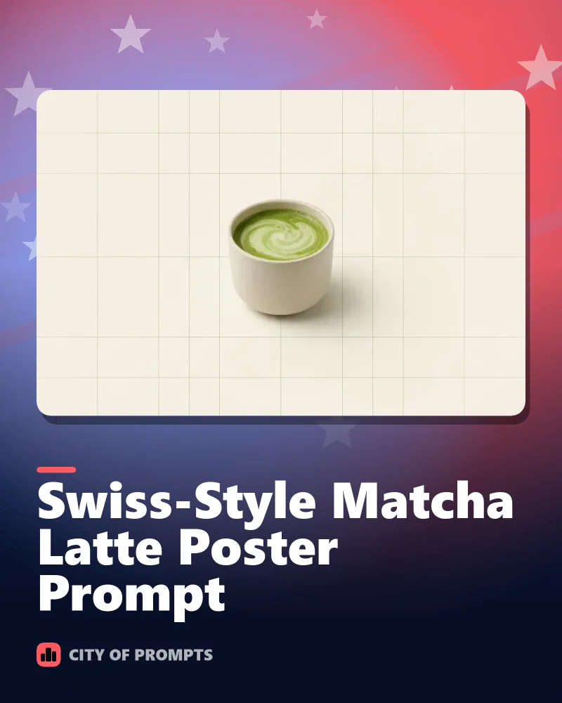 Cover image for Swiss-Style Matcha Latte Poster Prompt