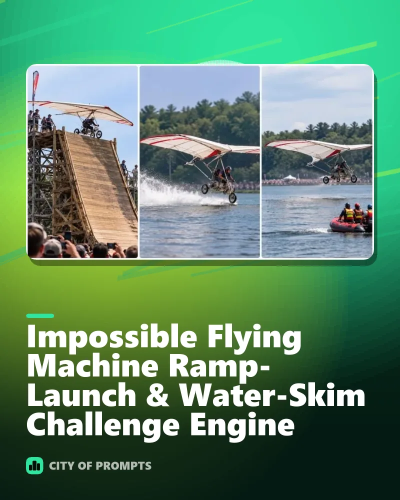 Cover image for Impossible Flying Machine Ramp-Launch & Water-Skim Challenge Engine