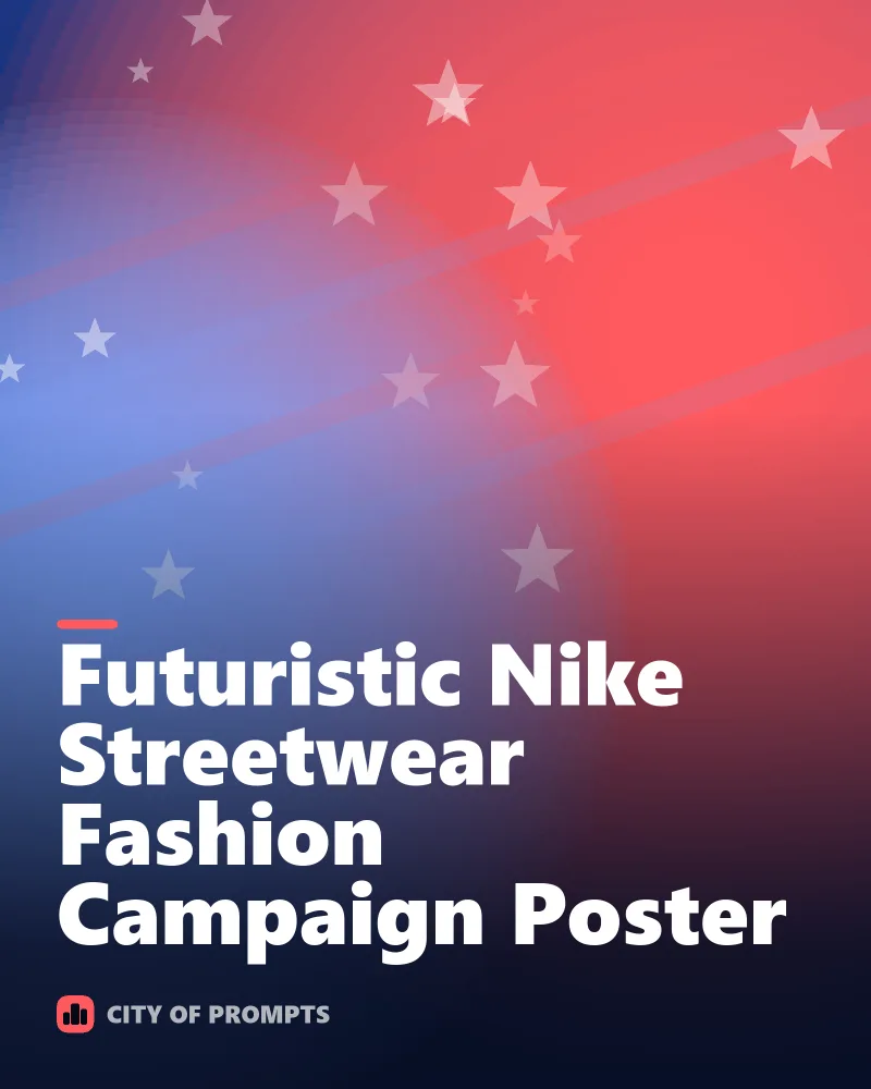 Cover image for Futuristic Nike Streetwear Fashion Campaign Poster