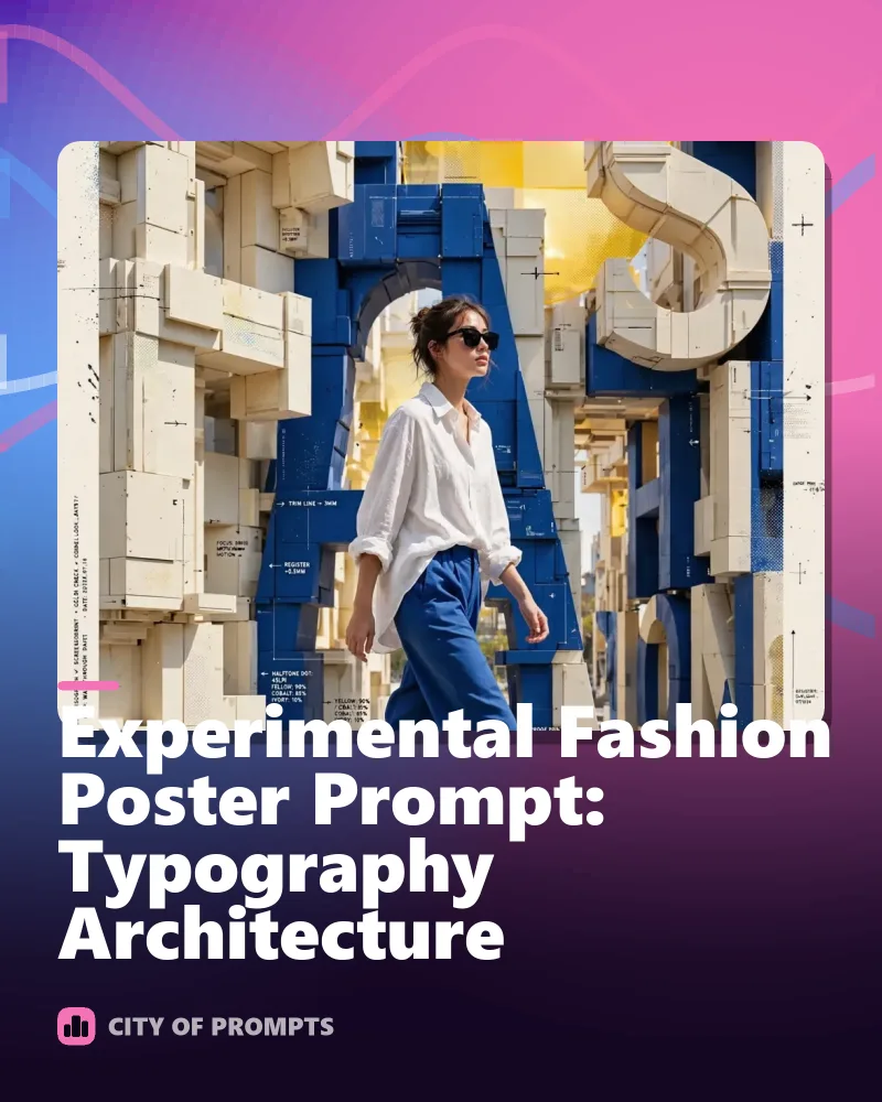 Cover image for Experimental Fashion Poster Prompt: Typography Architecture