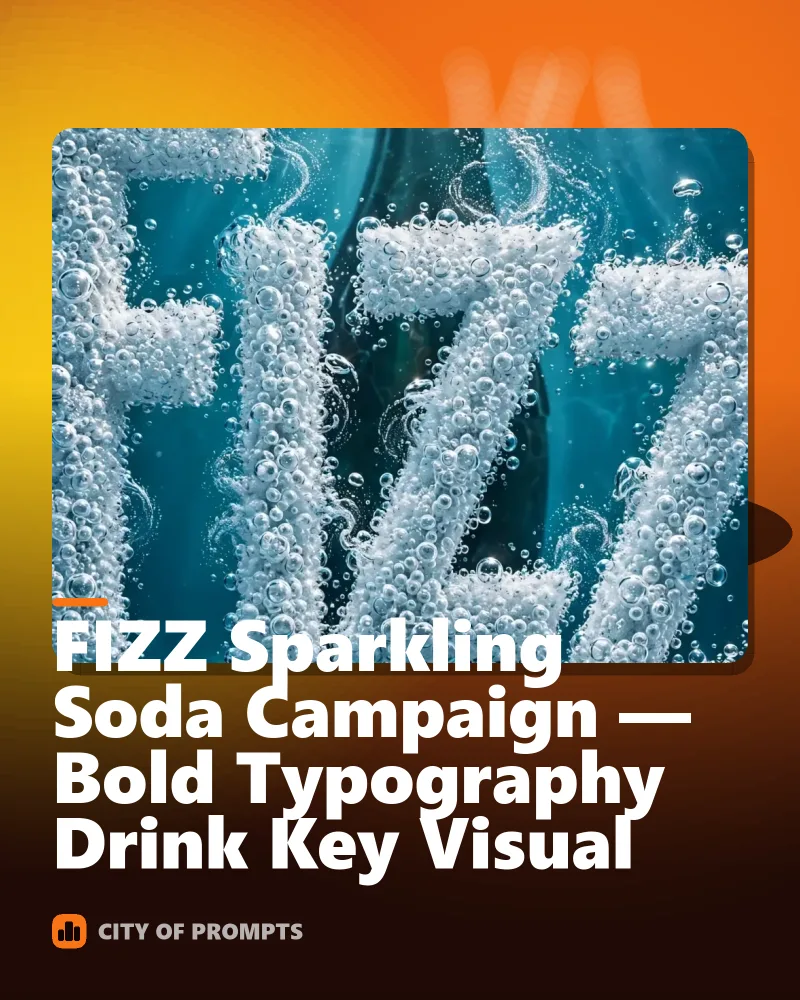 Cover image for FIZZ Sparkling Soda Campaign — Bold Typography Drink Key Visual