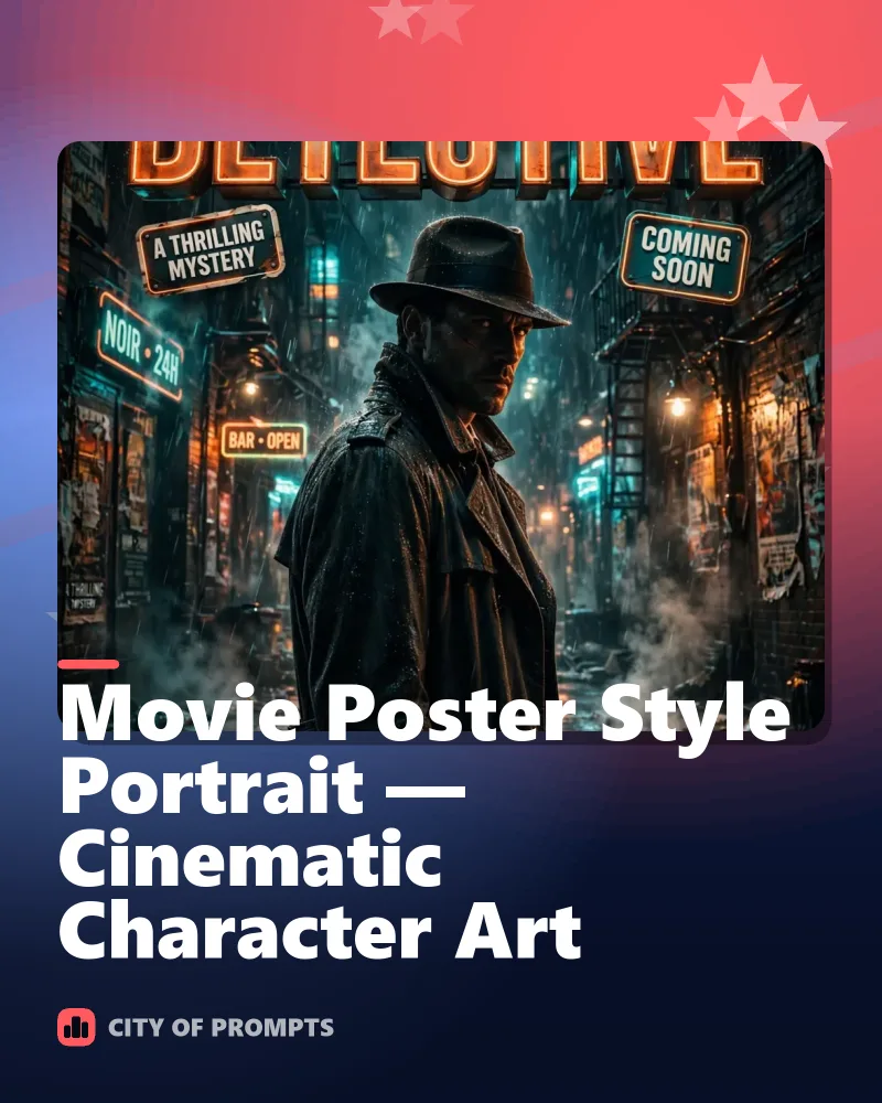 Cover image for Movie Poster Style Portrait — Cinematic Character Art