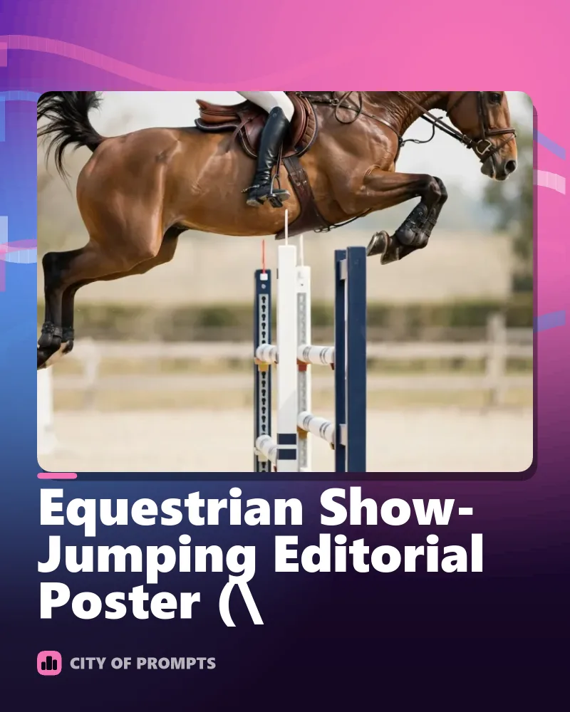 Cover image for Equestrian Show-Jumping Editorial Poster (\