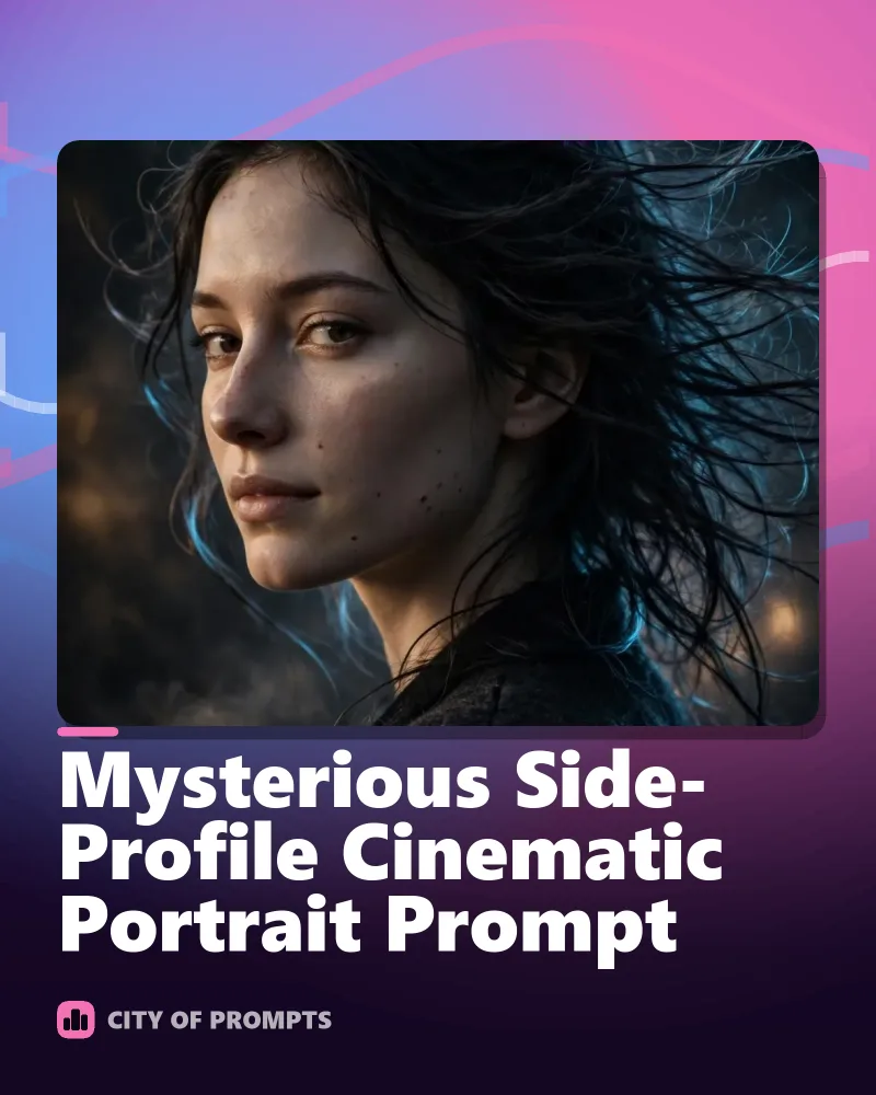 Cover image for Mysterious Side-Profile Cinematic Portrait Prompt