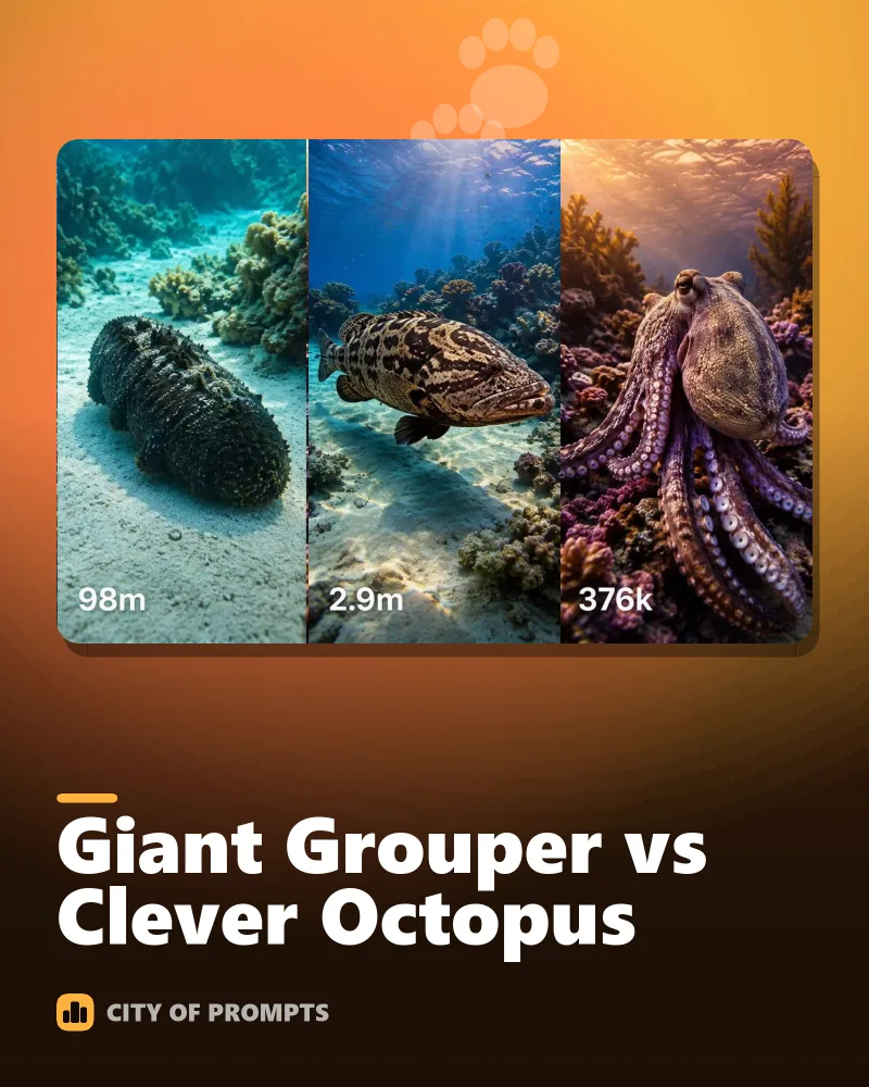 Cover image for Giant Grouper vs Clever Octopus