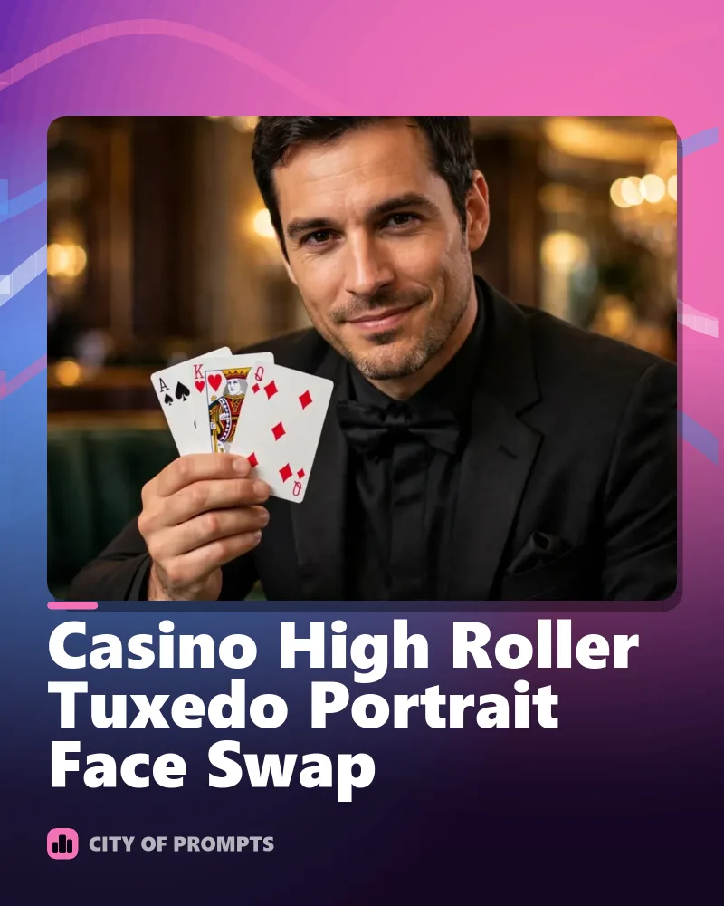 Cover image for Casino High Roller Tuxedo Portrait Face Swap