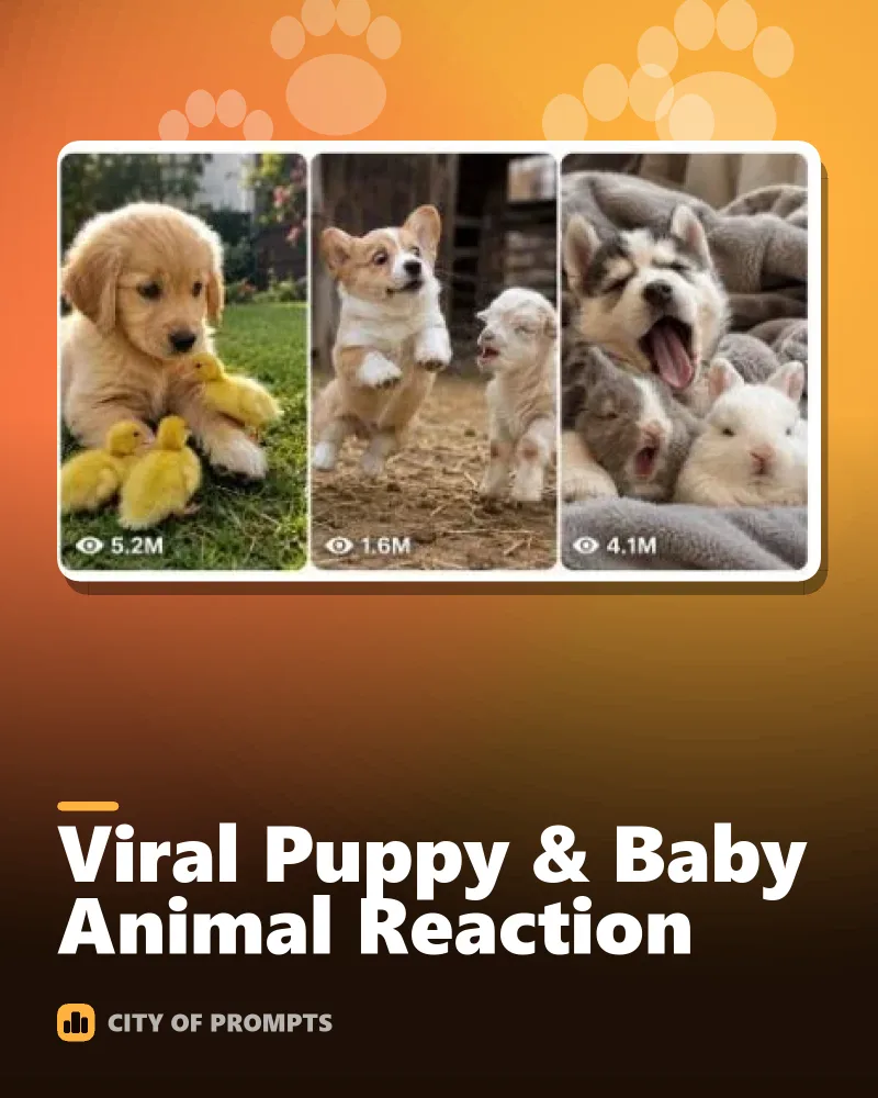 Cover image for Viral Puppy & Baby Animal Reaction