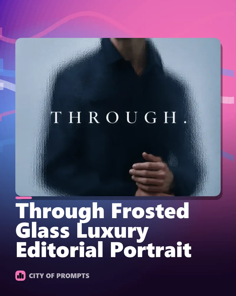 Cover image for Through Frosted Glass Luxury Editorial Portrait