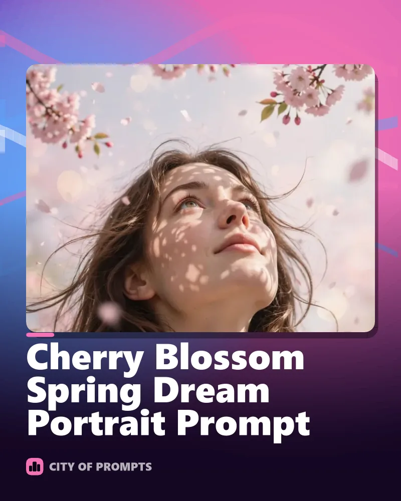 Cover image for Cherry Blossom Spring Dream Portrait Prompt