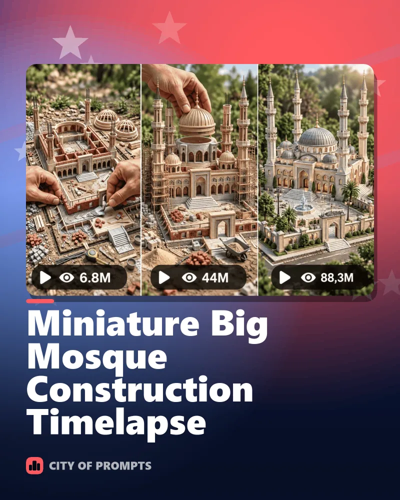 Cover image for Miniature Big Mosque Construction Timelapse