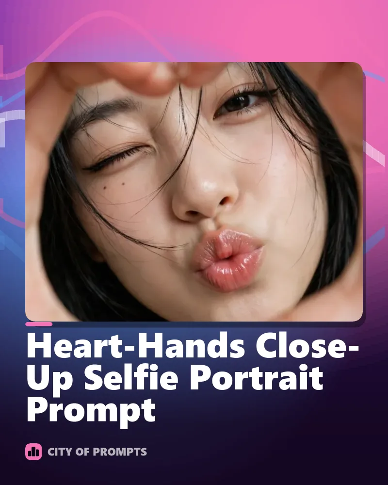 Cover image for Heart-Hands Close-Up Selfie Portrait Prompt