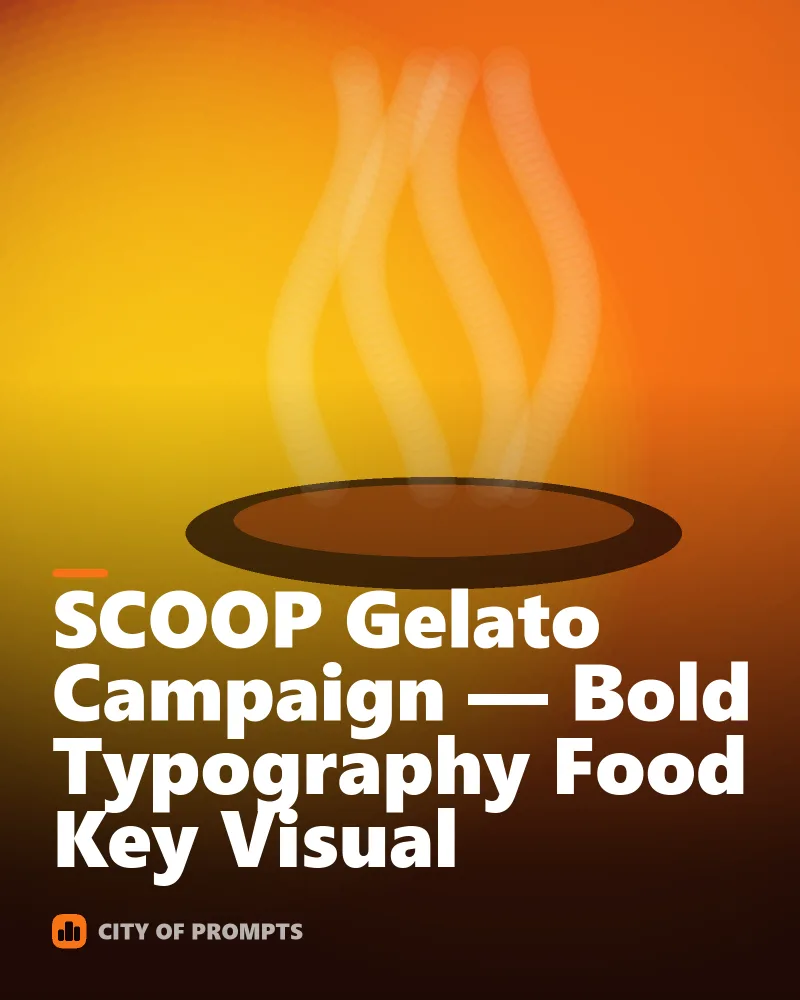 Cover image for SCOOP Gelato Campaign — Bold Typography Food Key Visual