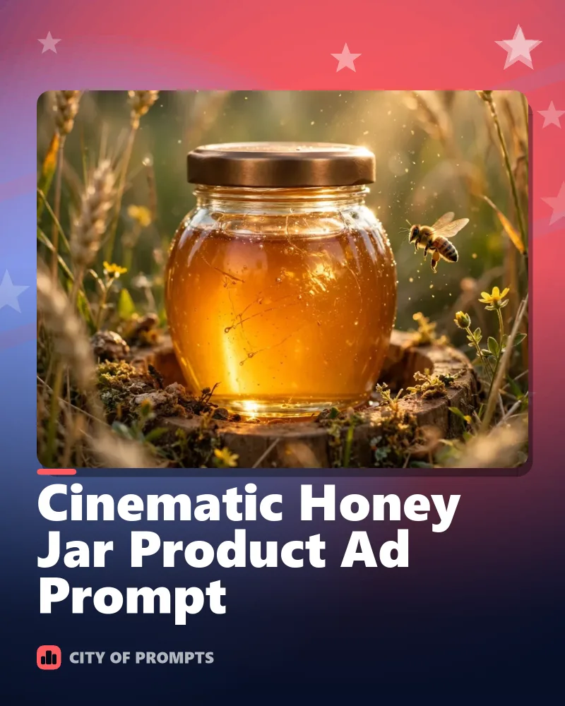 Cover image for Cinematic Honey Jar Product Ad Prompt