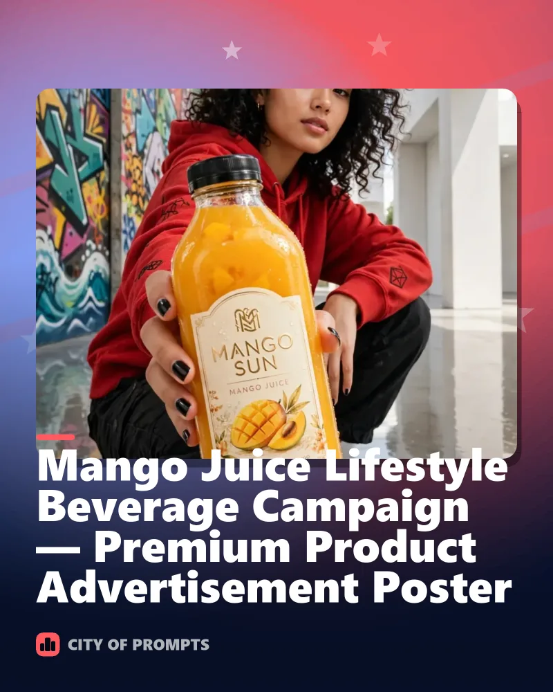 Cover image for Mango Juice Lifestyle Beverage Campaign — Premium Product Advertisement Poster