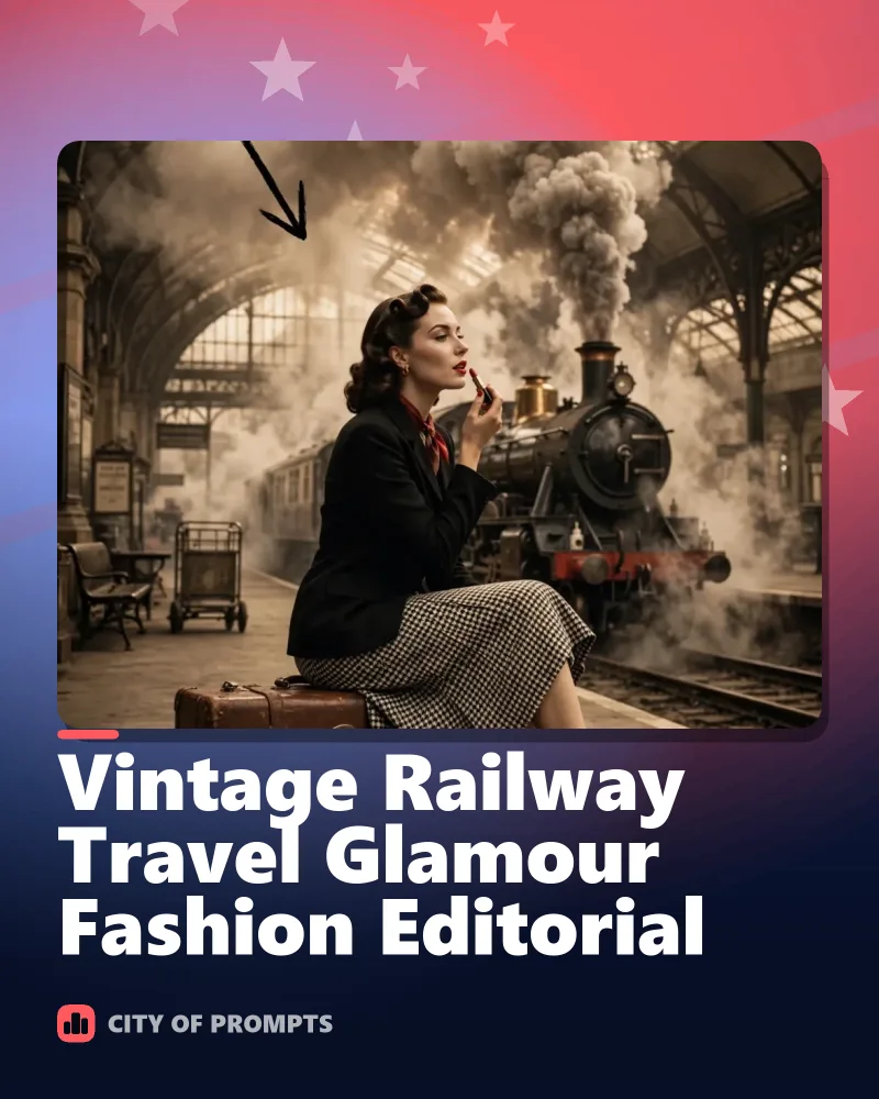Cover image for Vintage Railway Travel Glamour Fashion Editorial