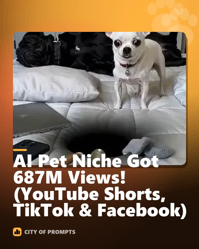 Cover image for AI Pet Niche Got 687M Views! (YouTube Shorts, TikTok & Facebook)