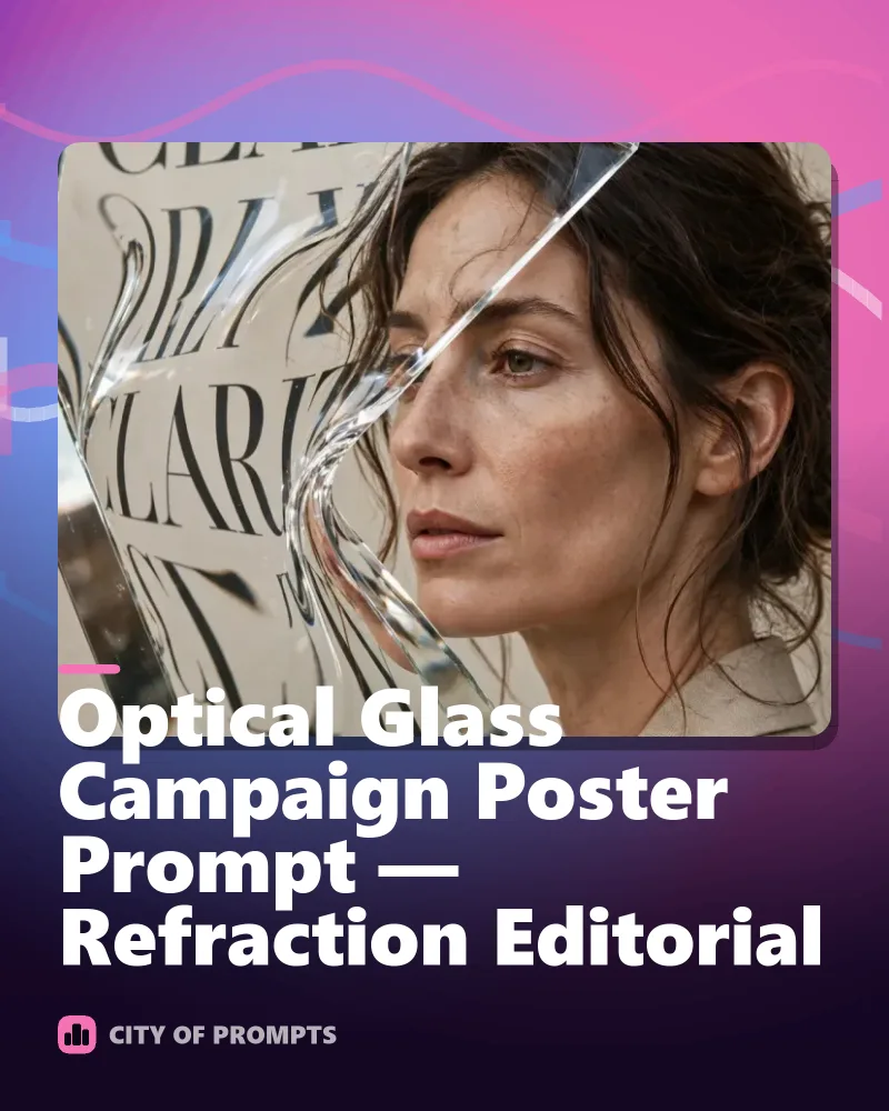 Cover image for Optical Glass Campaign Poster Prompt — Refraction Editorial