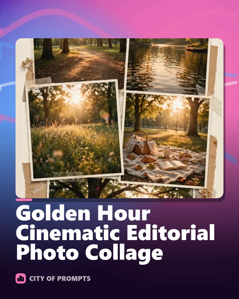 Cover image for Golden Hour Cinematic Editorial Photo Collage