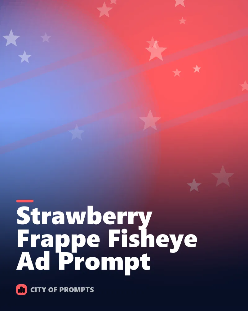 Cover image for Strawberry Frappe Fisheye Ad Prompt
