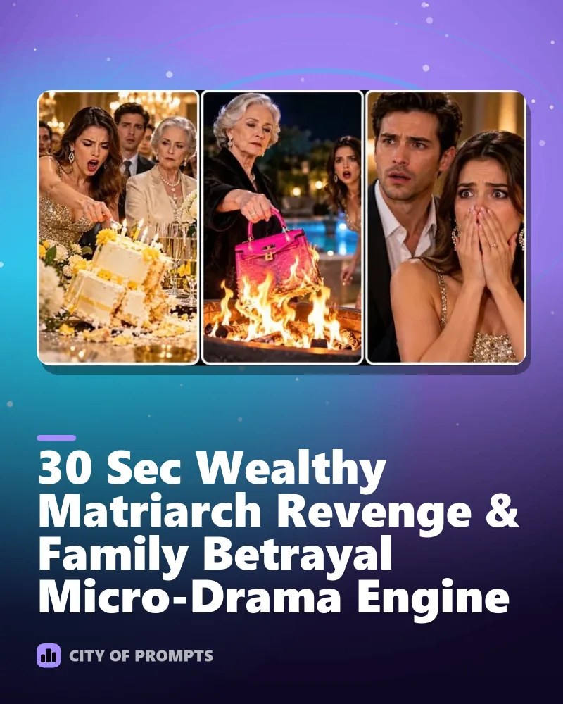 Cover image for 30 Sec Wealthy Matriarch Revenge & Family Betrayal Micro-Drama Engine