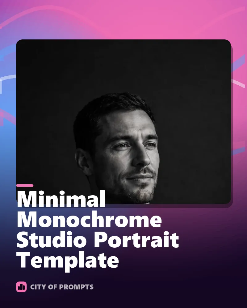 Cover image for Minimal Monochrome Studio Portrait Template