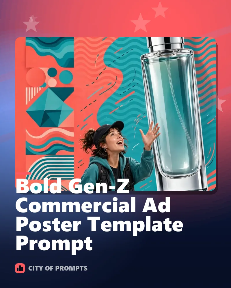 Cover image for Bold Gen-Z Commercial Ad Poster Template Prompt