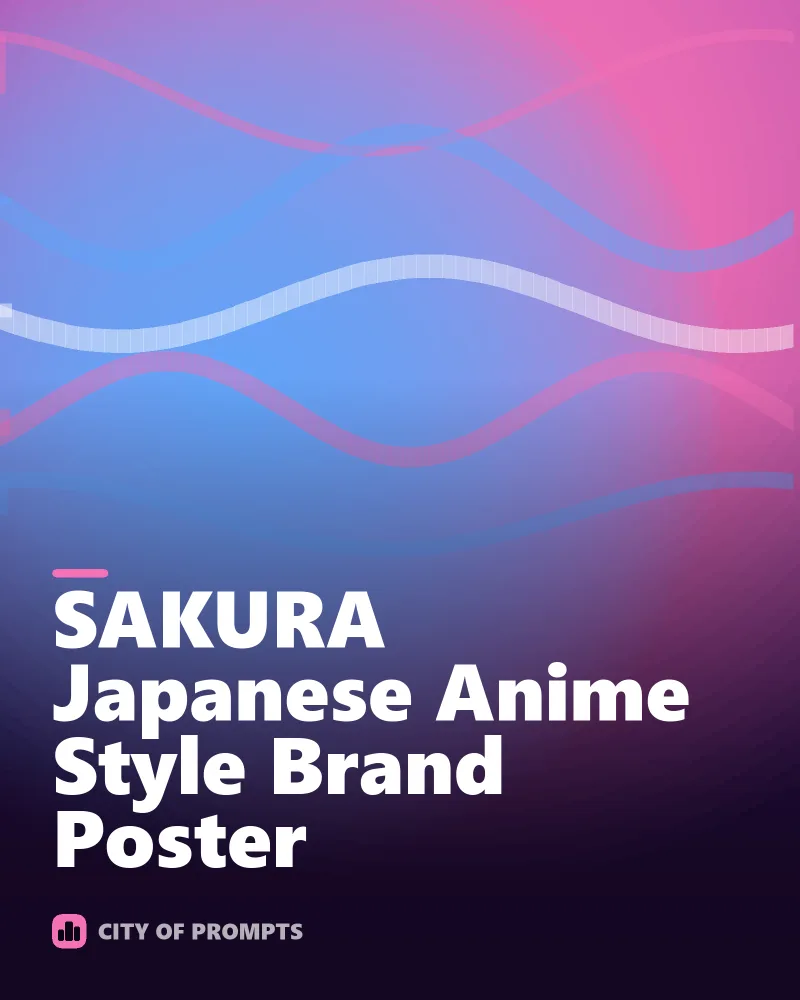 Cover image for SAKURA Japanese Anime Style Brand Poster