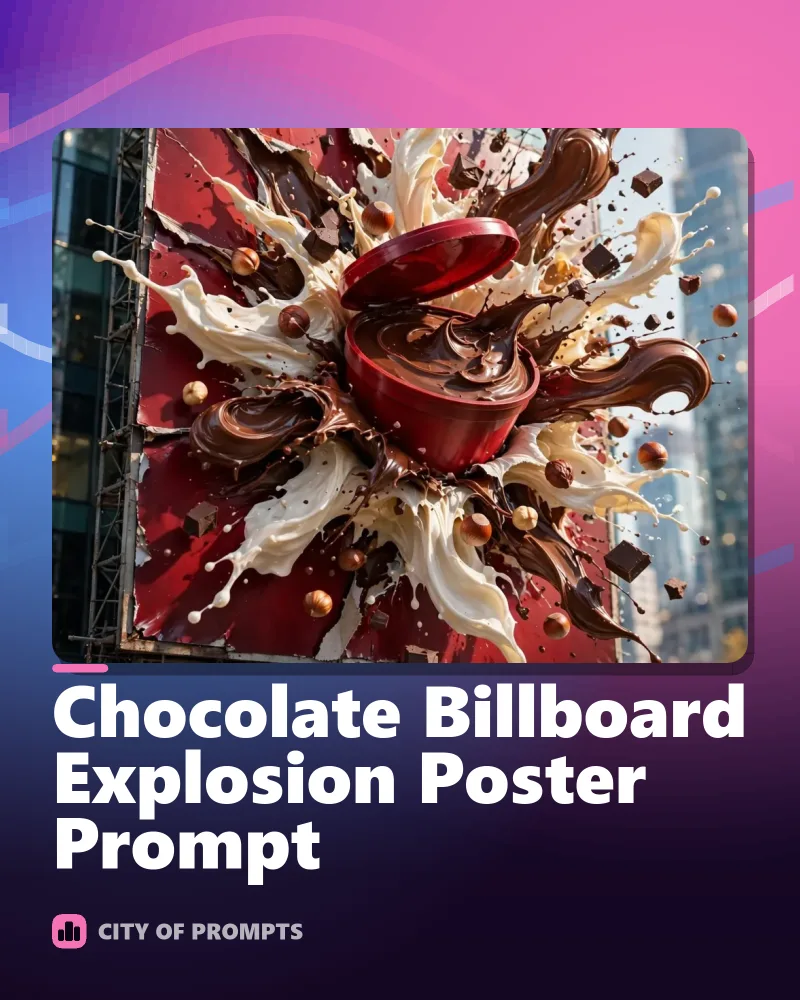 Cover image for Chocolate Billboard Explosion Poster Prompt