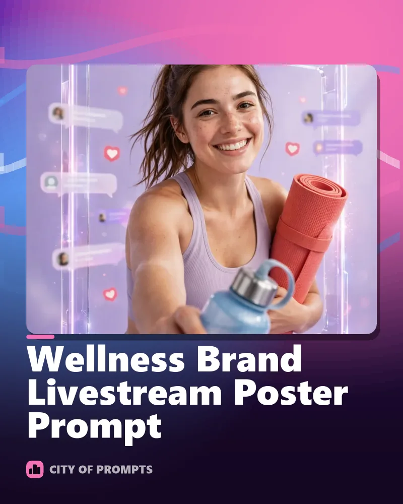 Cover image for Wellness Brand Livestream Poster Prompt
