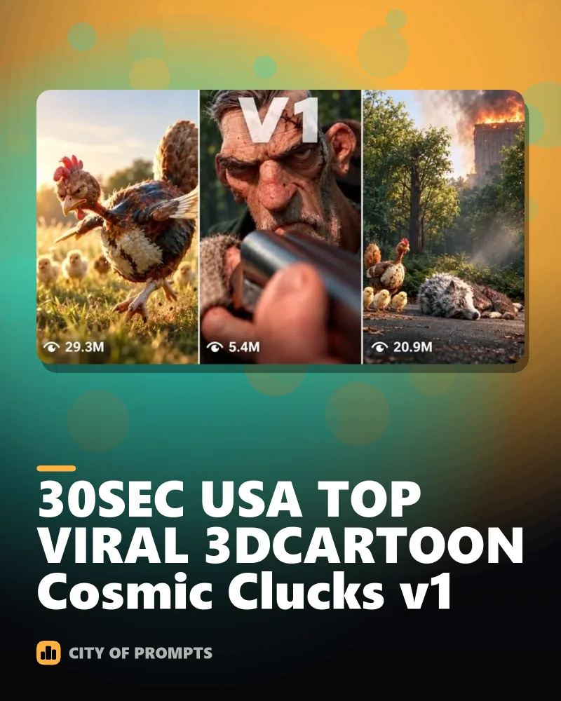 Cover image for 30SEC USA TOP VIRAL 3DCARTOON Cosmic Clucks v1