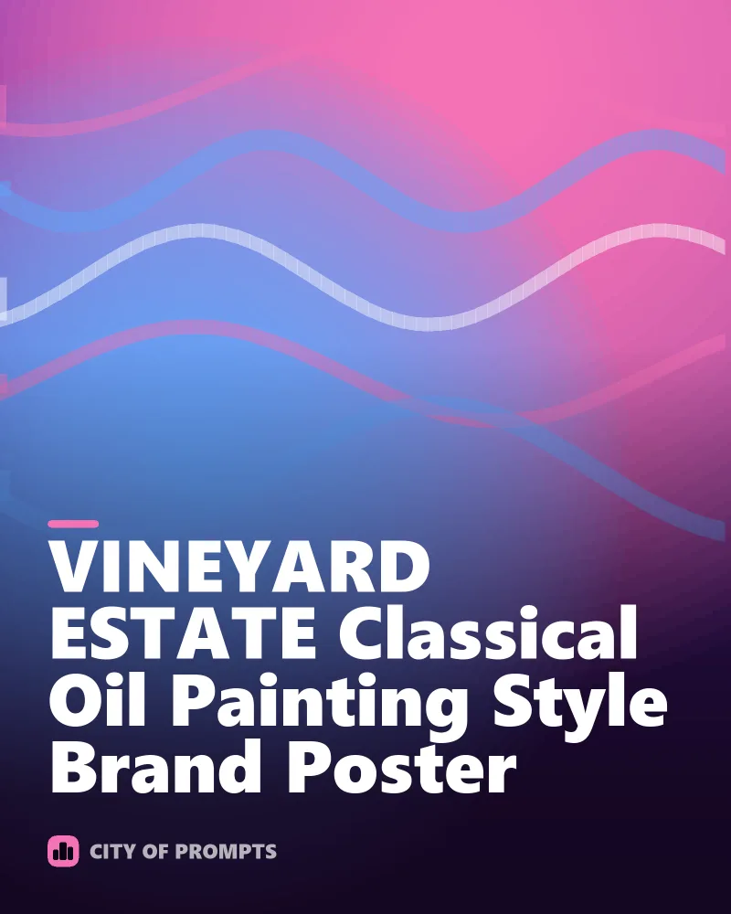 Cover image for VINEYARD ESTATE Classical Oil Painting Style Brand Poster