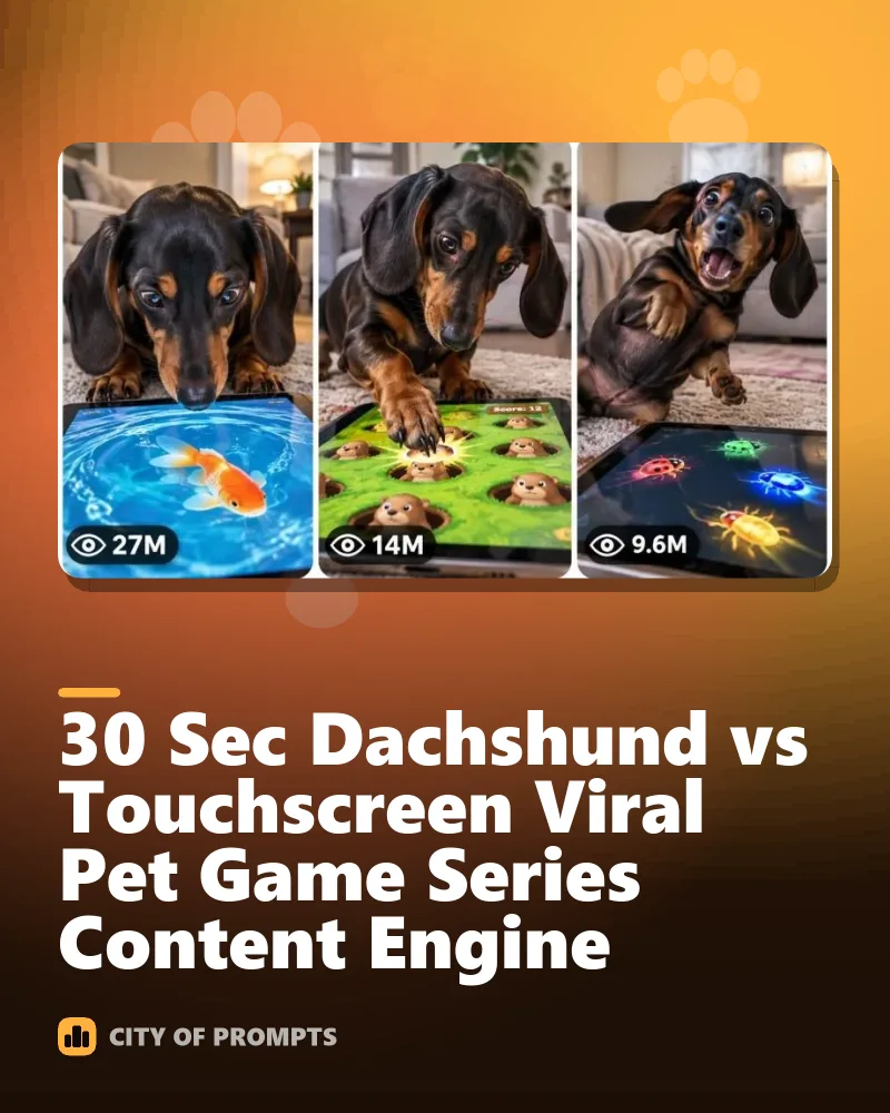 Cover image for 30 Sec Dachshund vs Touchscreen Viral Pet Game Series Content Engine