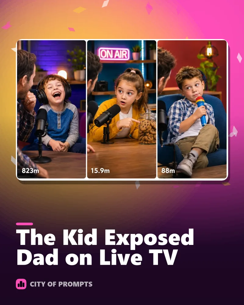 Cover image for The Kid Exposed Dad on Live TV
