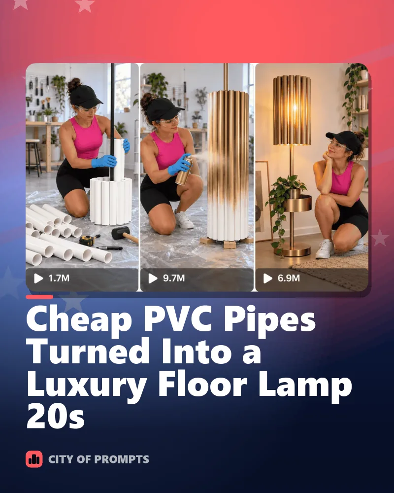 Cover image for Cheap PVC Pipes Turned Into a Luxury Floor Lamp 20s