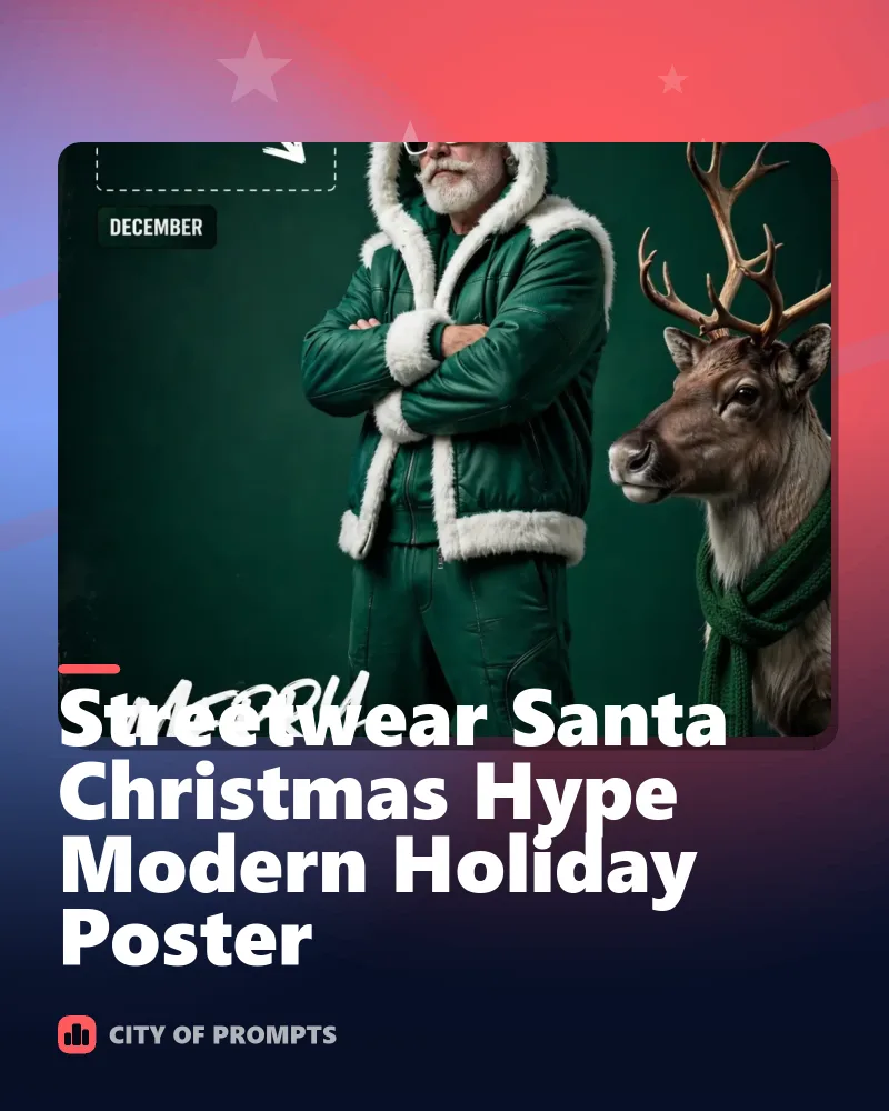 Cover image for Streetwear Santa Christmas Hype Modern Holiday Poster