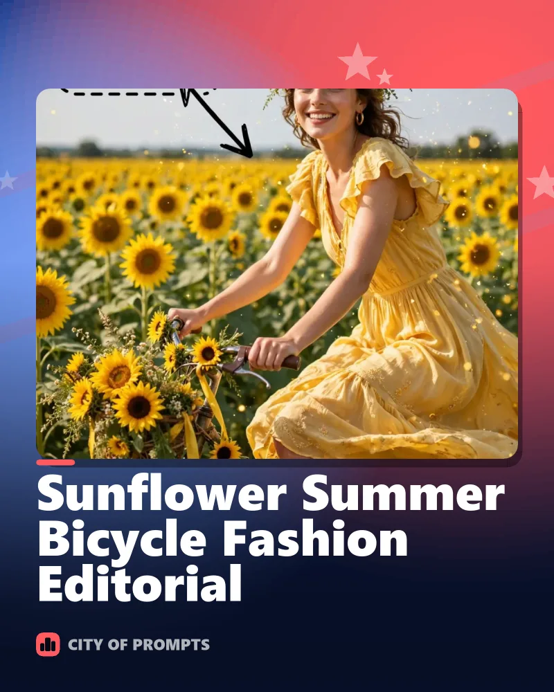Cover image for Sunflower Summer Bicycle Fashion Editorial